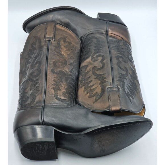 Cody James Men's Brown Metallic Western Leather Round Toe Boots Size 8.5D 2552 - Picture 9 of 16